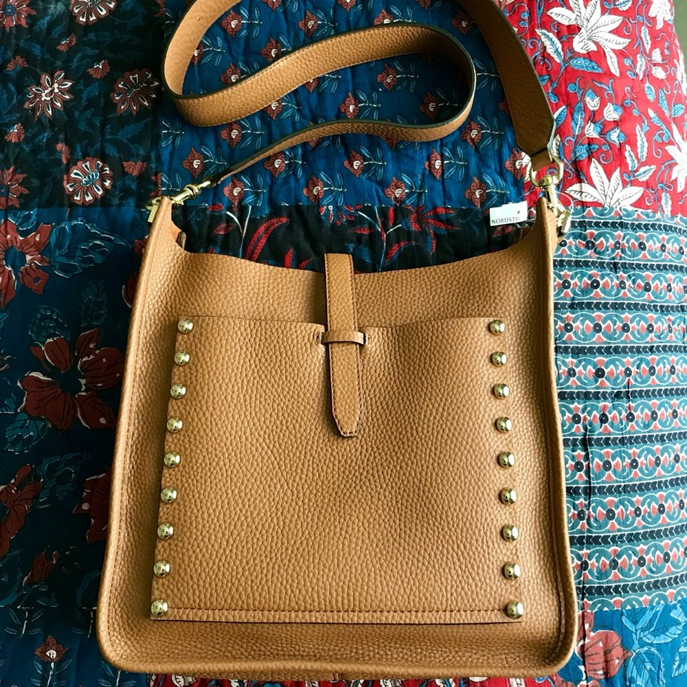 Rebecca Minkoff Tan Feed Bag with Studs